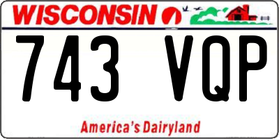 WI license plate 743VQP