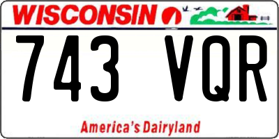 WI license plate 743VQR