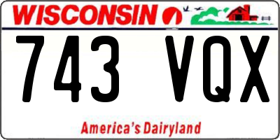 WI license plate 743VQX