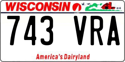 WI license plate 743VRA