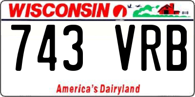 WI license plate 743VRB