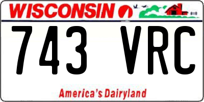 WI license plate 743VRC