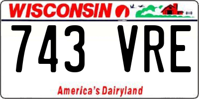 WI license plate 743VRE