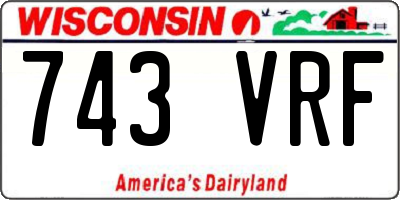 WI license plate 743VRF