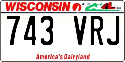 WI license plate 743VRJ