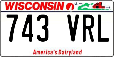 WI license plate 743VRL