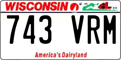 WI license plate 743VRM