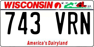 WI license plate 743VRN