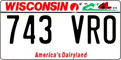 WI license plate 743VRO