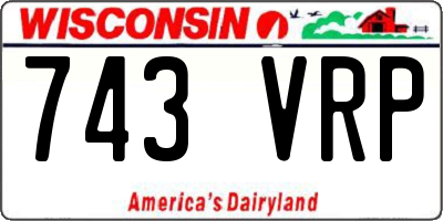 WI license plate 743VRP
