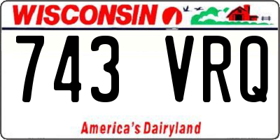 WI license plate 743VRQ