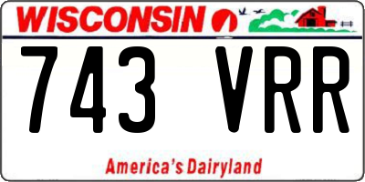 WI license plate 743VRR