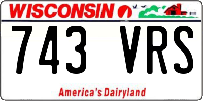 WI license plate 743VRS