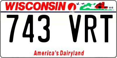 WI license plate 743VRT