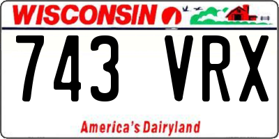 WI license plate 743VRX