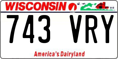 WI license plate 743VRY