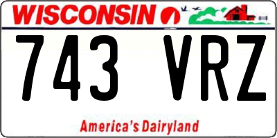 WI license plate 743VRZ
