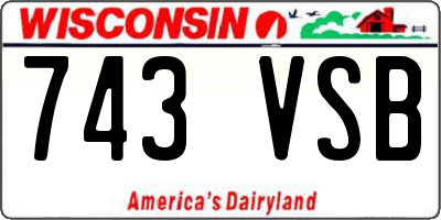 WI license plate 743VSB