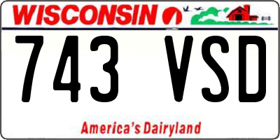 WI license plate 743VSD