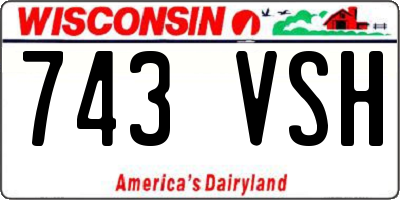 WI license plate 743VSH