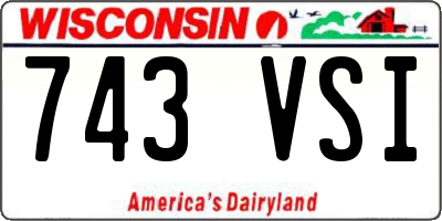 WI license plate 743VSI