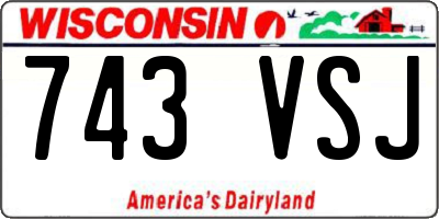 WI license plate 743VSJ