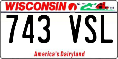 WI license plate 743VSL