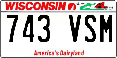 WI license plate 743VSM