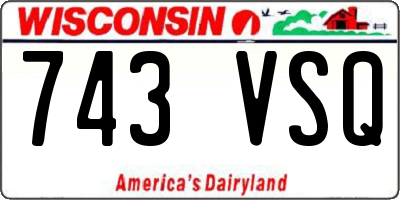 WI license plate 743VSQ