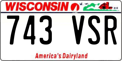 WI license plate 743VSR
