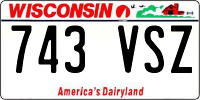 WI license plate 743VSZ