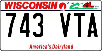 WI license plate 743VTA