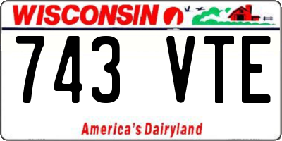 WI license plate 743VTE