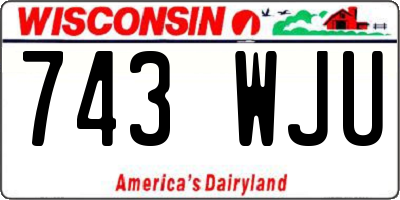 WI license plate 743WJU