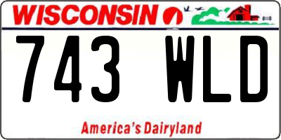 WI license plate 743WLD