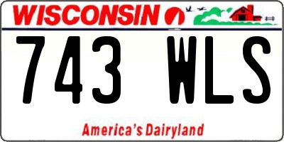 WI license plate 743WLS