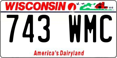 WI license plate 743WMC