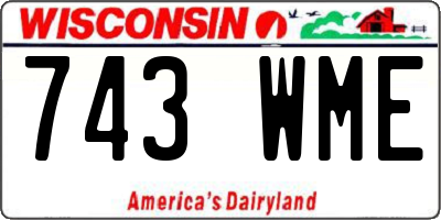 WI license plate 743WME