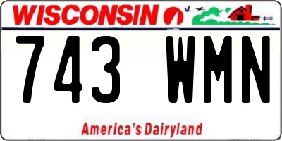 WI license plate 743WMN