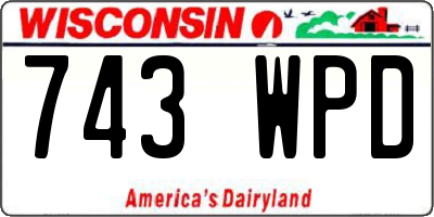 WI license plate 743WPD