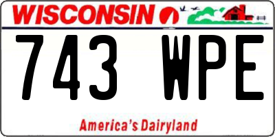 WI license plate 743WPE