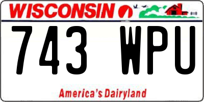 WI license plate 743WPU