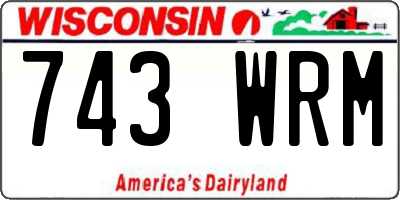 WI license plate 743WRM