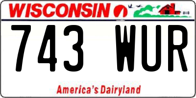 WI license plate 743WUR