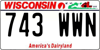 WI license plate 743WWN