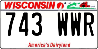 WI license plate 743WWR