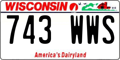 WI license plate 743WWS