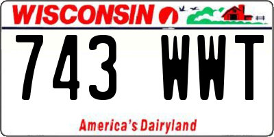 WI license plate 743WWT