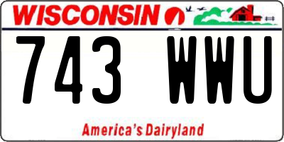 WI license plate 743WWU