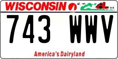 WI license plate 743WWV
